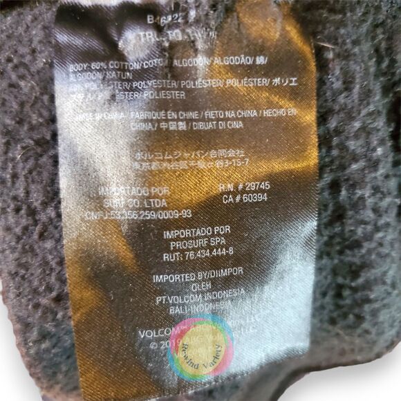 Volcom Sweatshirt Womens XS (Fits Mens M L) Oversized Distressed Graphic Skate - Picture 9 of 10